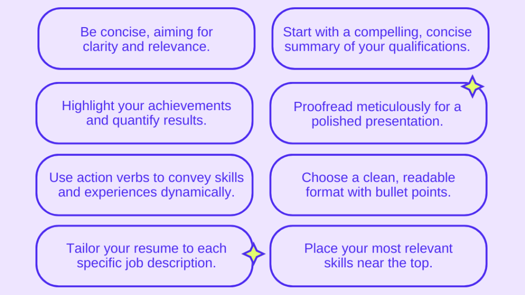 A summary of essential resume tips